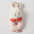 Jiggle & Giggle Hugglies Bunny Rattle in Pink/Cream