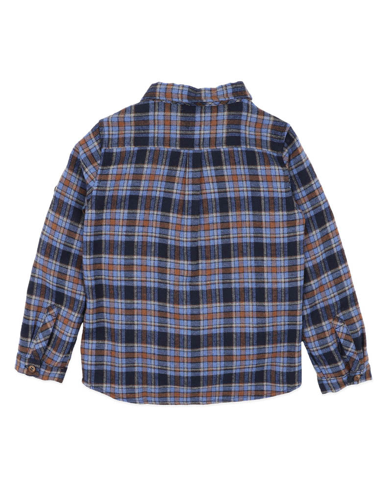 Bébé by Minihaha Hunter Check Ls Shirt 3-5 Yrs in BLUE