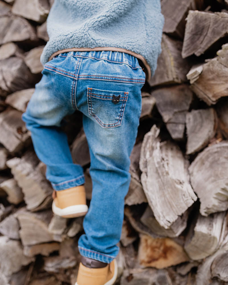Bébé by Minihaha Hunter Denim Pull On Jeans 3-5 Yrs in BLUE