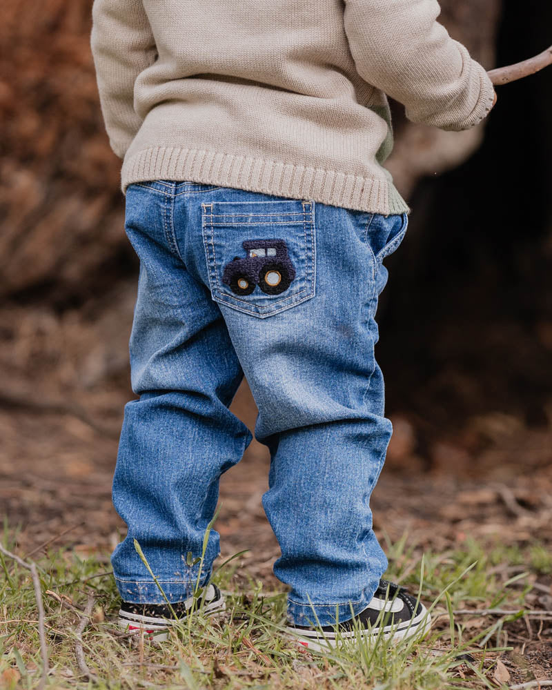 Bébé by Minihaha Hunter Denim Pull On Jeans in BLUE