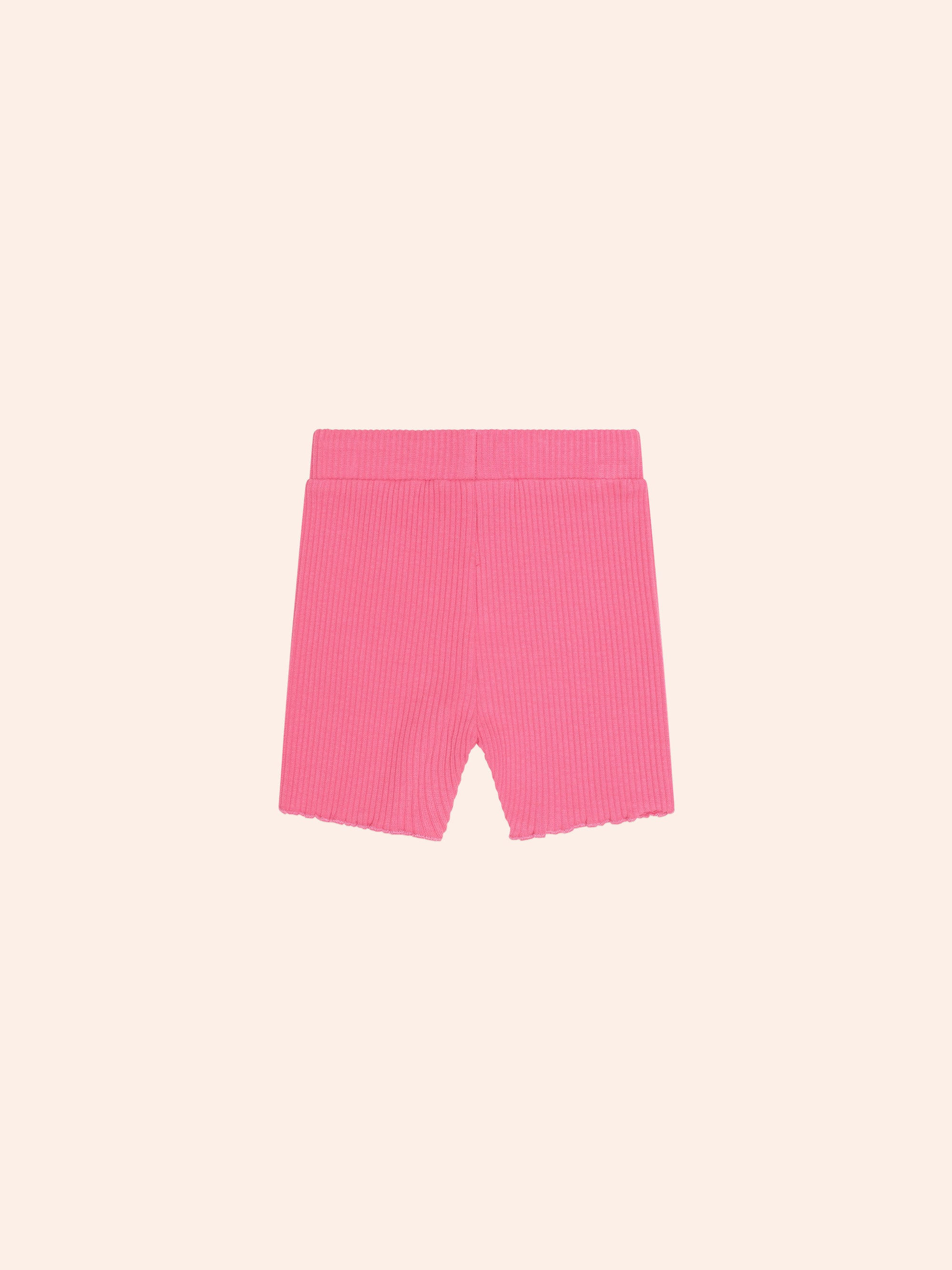 HUXBABY CHERRY RIB BIKE SHORT in CHERRY