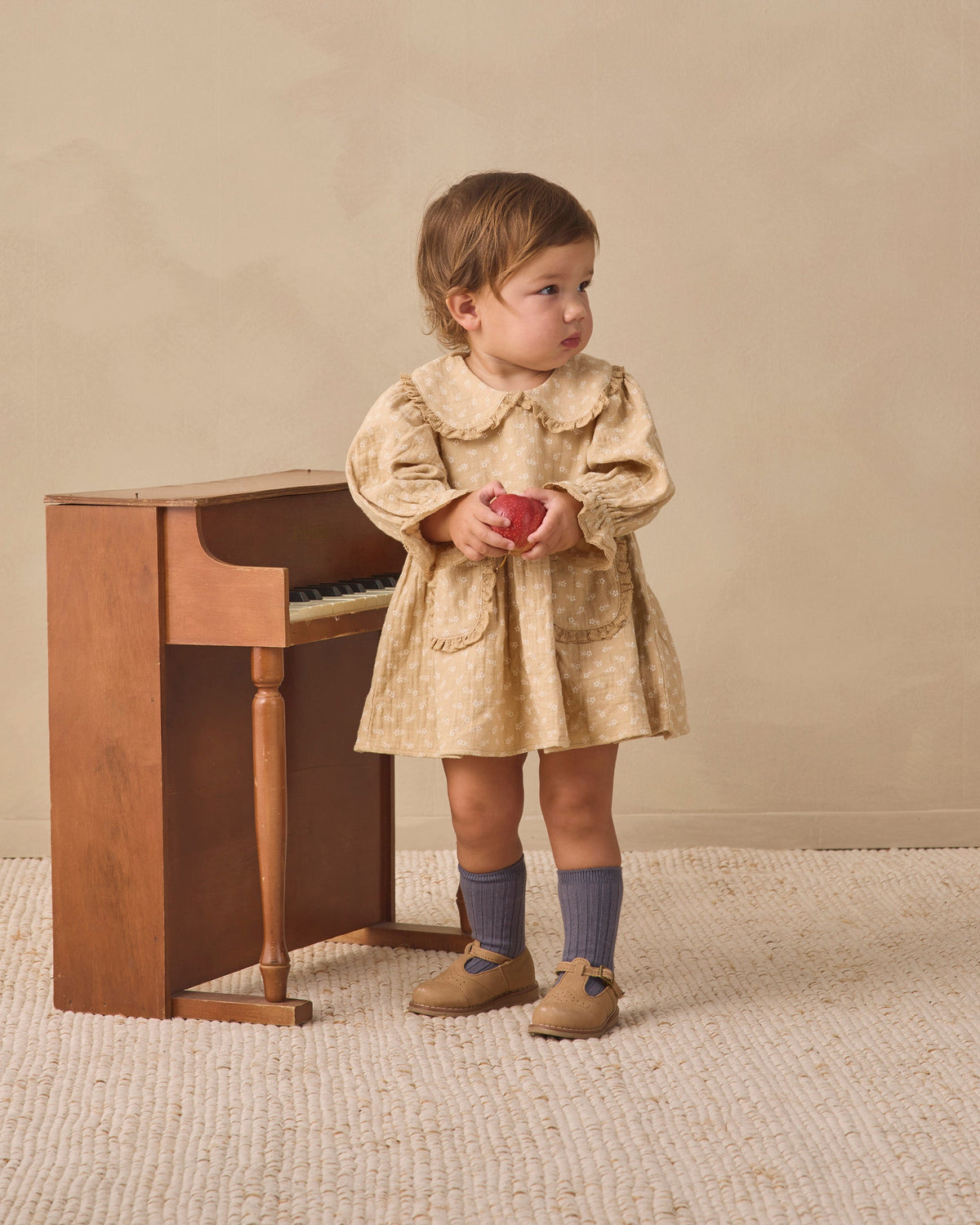 Quincy Mae Marisol Dress Butterscotch Floral in BUTTERSCOTCH