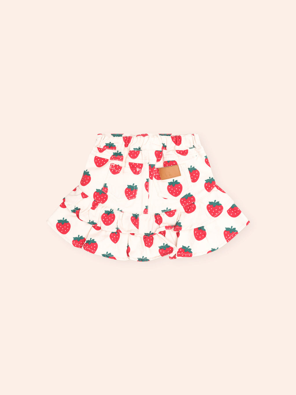 HUXBABY STRAWBERRY TIERED SKIRT in MULTI STRAWBERRY