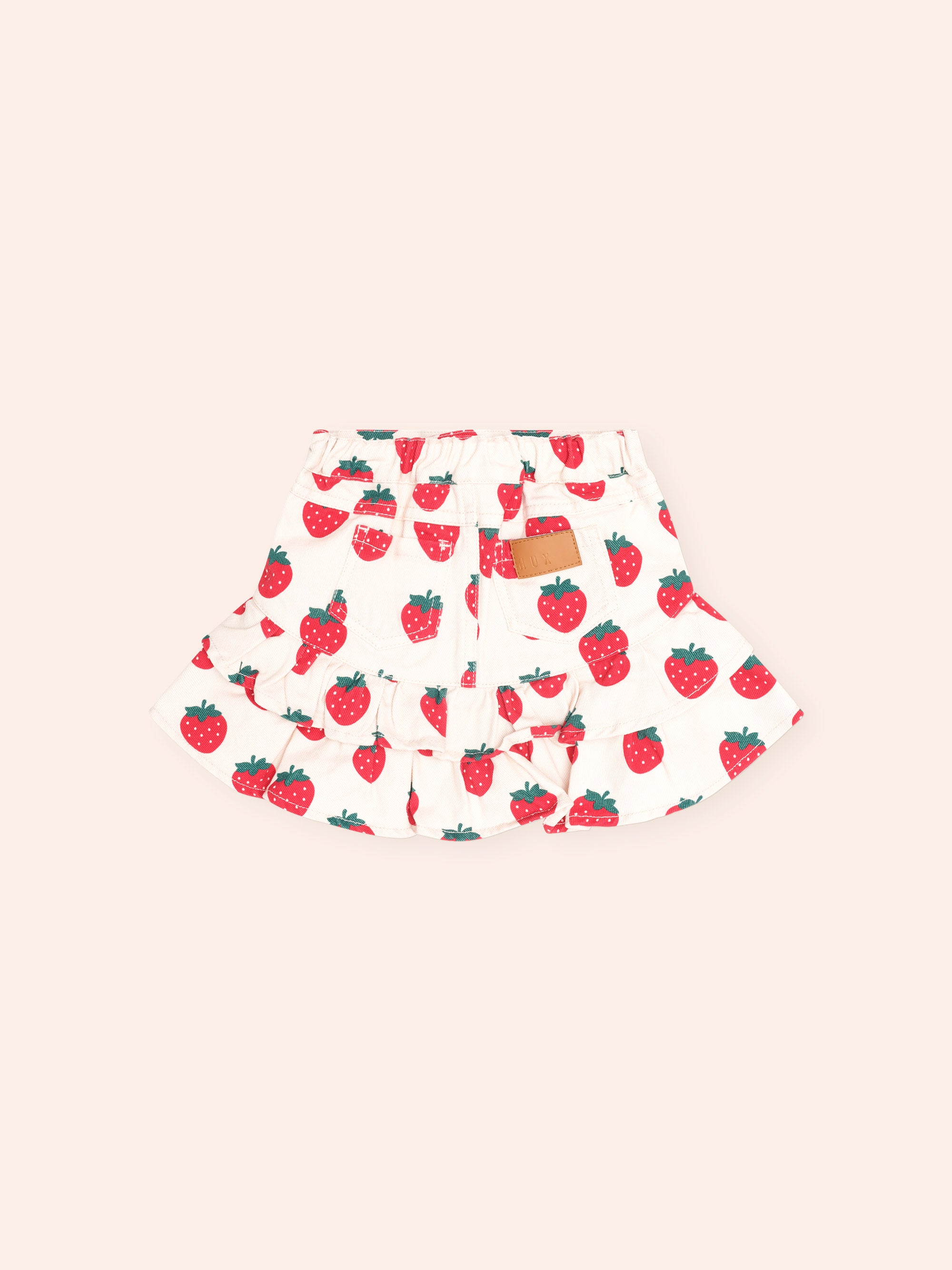 HUXBABY STRAWBERRY TIERED SKIRT in MULTI STRAWBERRY