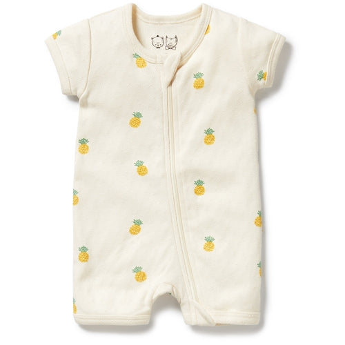 Wilson & Frenchy - Piney Pals Organic Pointelle Boyleg Zipsuit (WFS25)