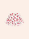 HUXBABY STRAWBERRY TIERED SKIRT in MULTI STRAWBERRY