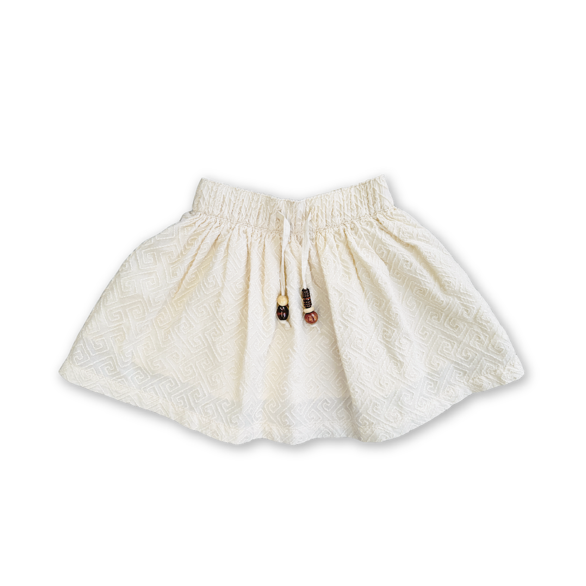 Grown Embroidered Ziggy Skirt - Cream in Single