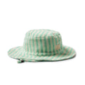 Wilson and Frenchy Seafoam Stripe Organic Terry Sun Hat in Seafoam Stripe