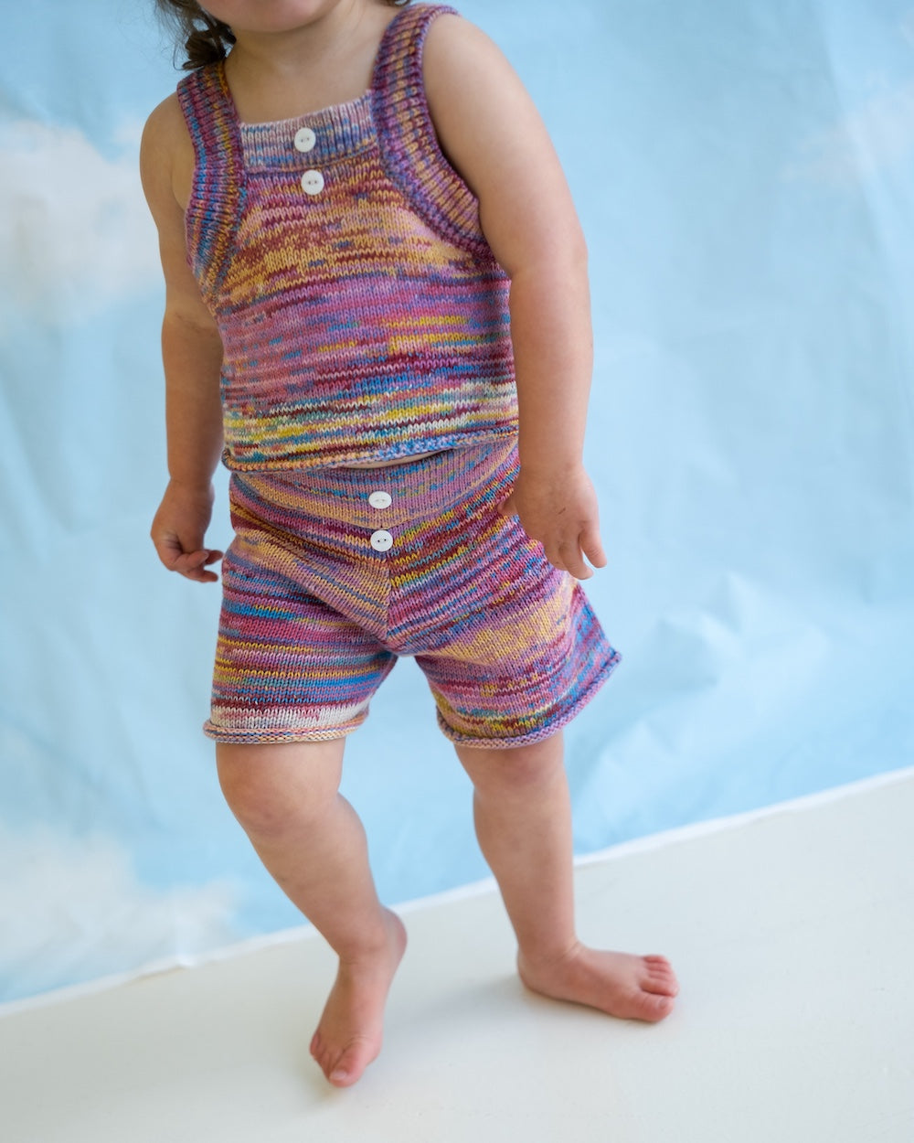 Grown Knitted Shorts - Rainbow in Single