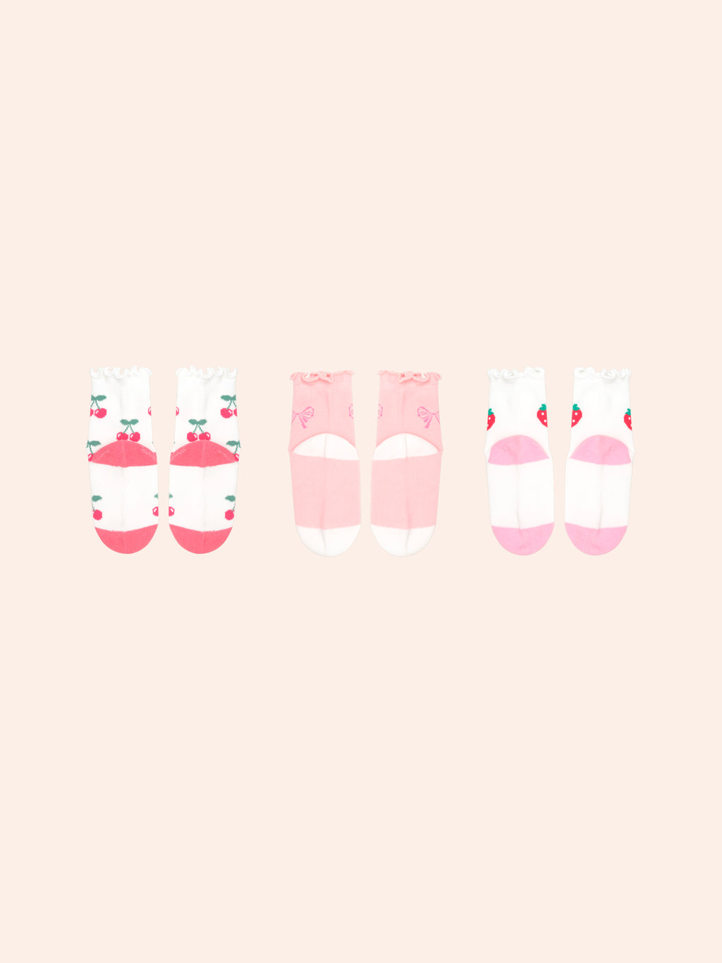 HUXBABY 3PK GIRLS FRILL SOCKS in MULTI