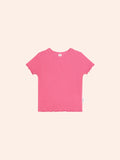 HUXBABY CHERRY RIB TEE in CHERRY