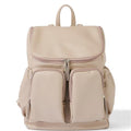 OIOI - Dimple Faux Leather Nappy Backpack - Oat