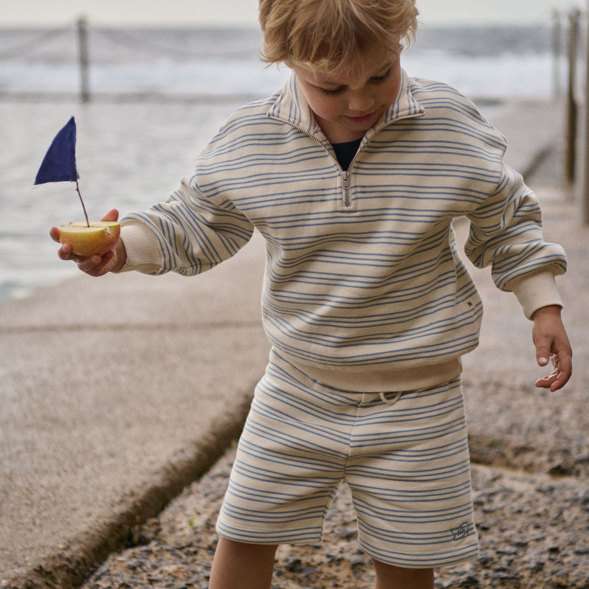 Nature Baby Camper Sweater in Stripe Trio