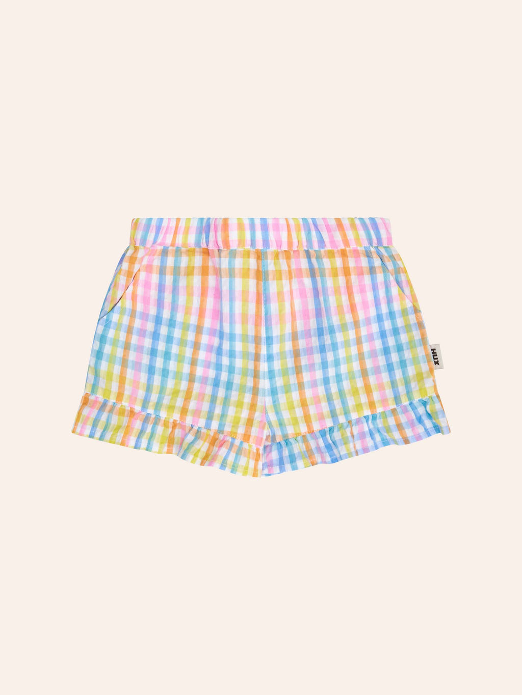 HUXBABY Rainbow Check Lace Frill Skort in Single