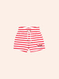 HUXBABY FIREMAN HUX STRIPE SHORT in RACER RED /ALMOND MILK