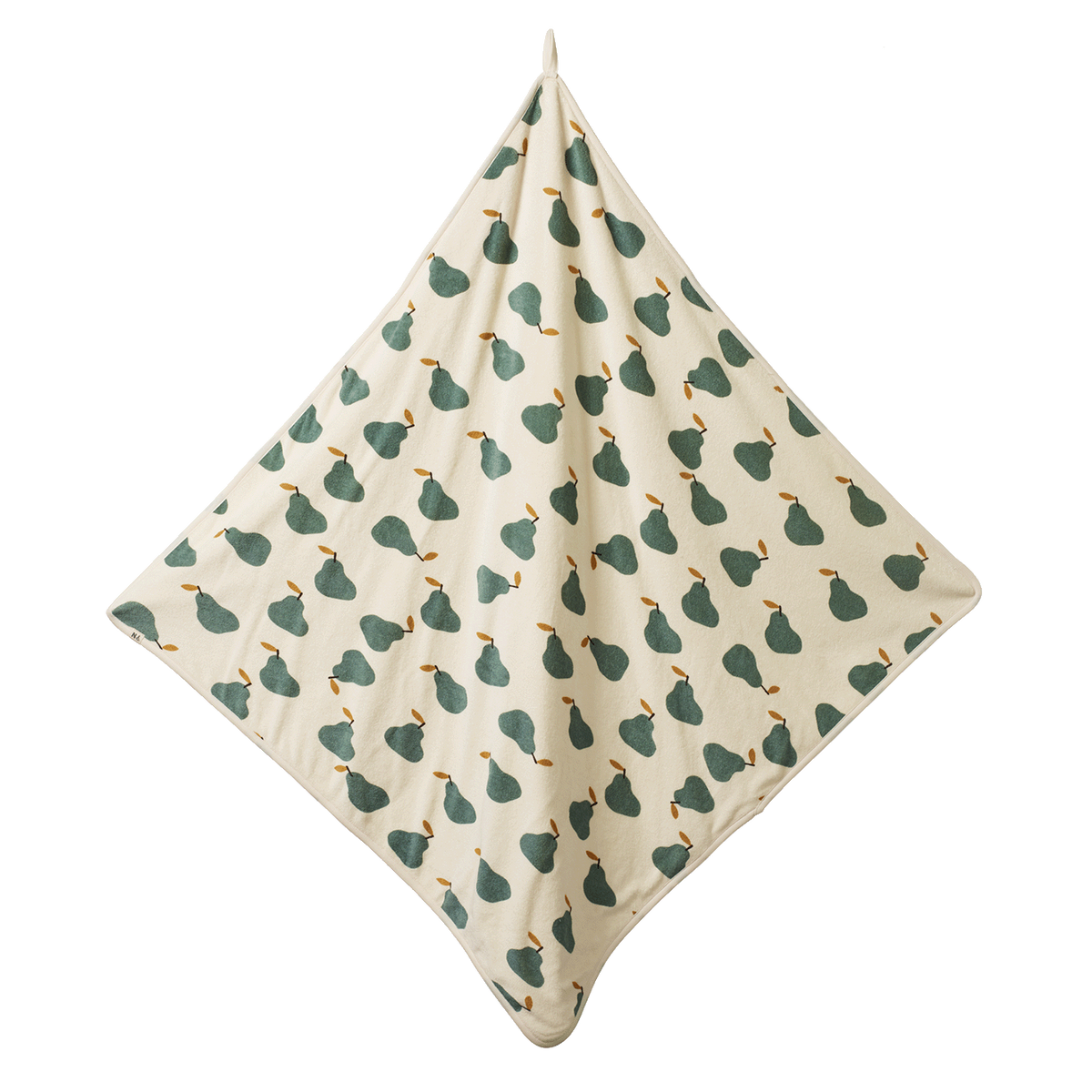 Nature Baby ORGANIC COTTON HOODED TOWEL in Pear Print