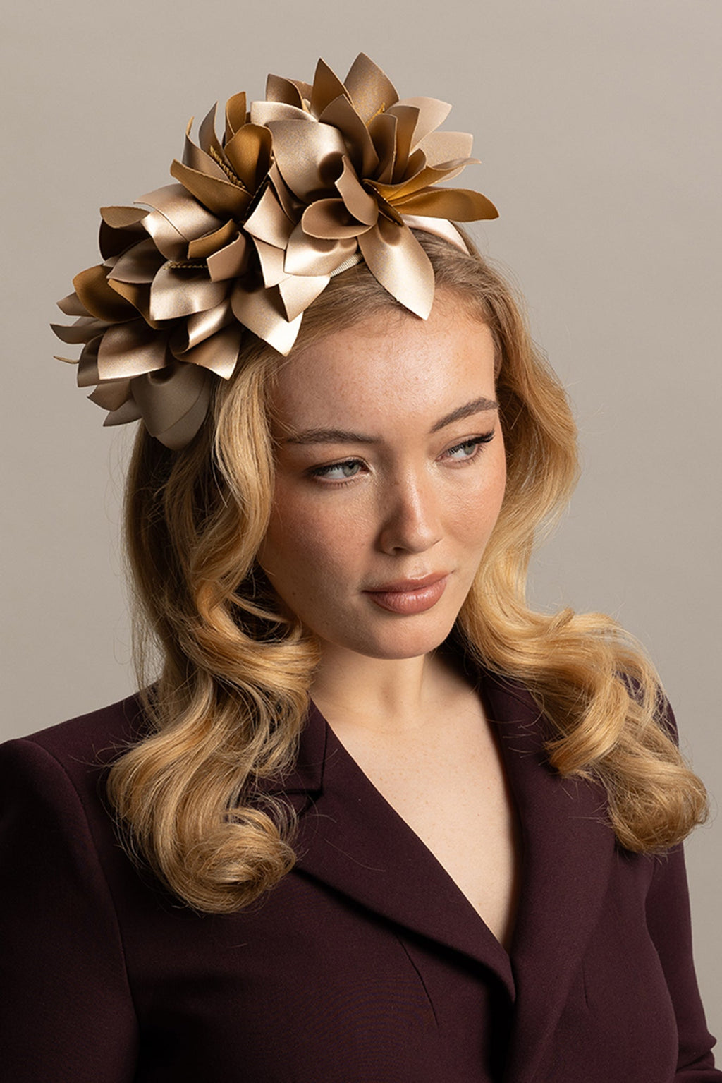 Morgan & Taylor Devon Headpiece in Gold in gold
