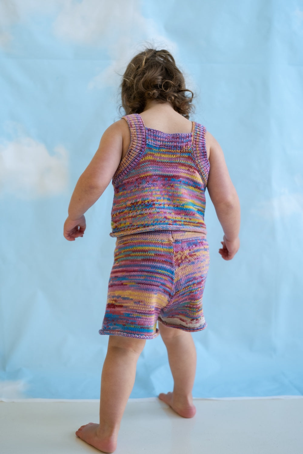 Grown Knitted Shorts - Rainbow in Single