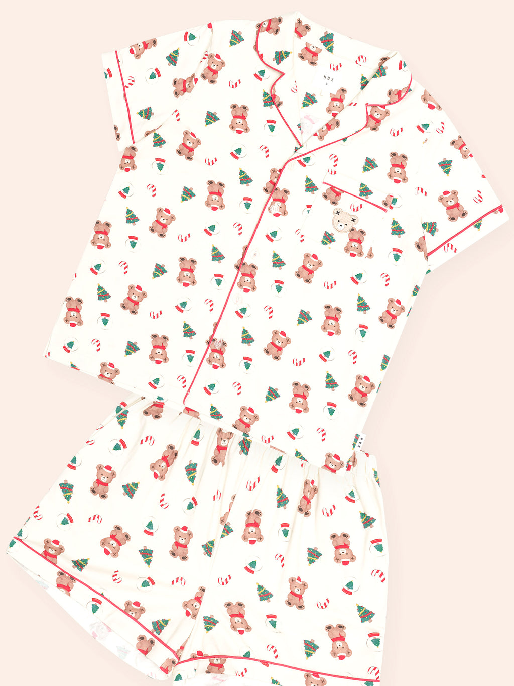 HUXBABY FESTIVE HUX ADULT PJ SET in EGGNOG