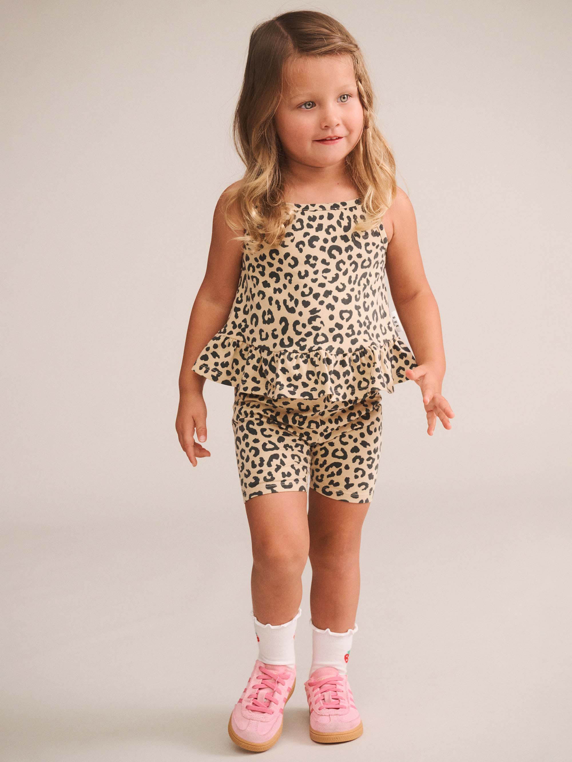 HUXBABY LEOPARD BIKE SHORT in ANIMAL