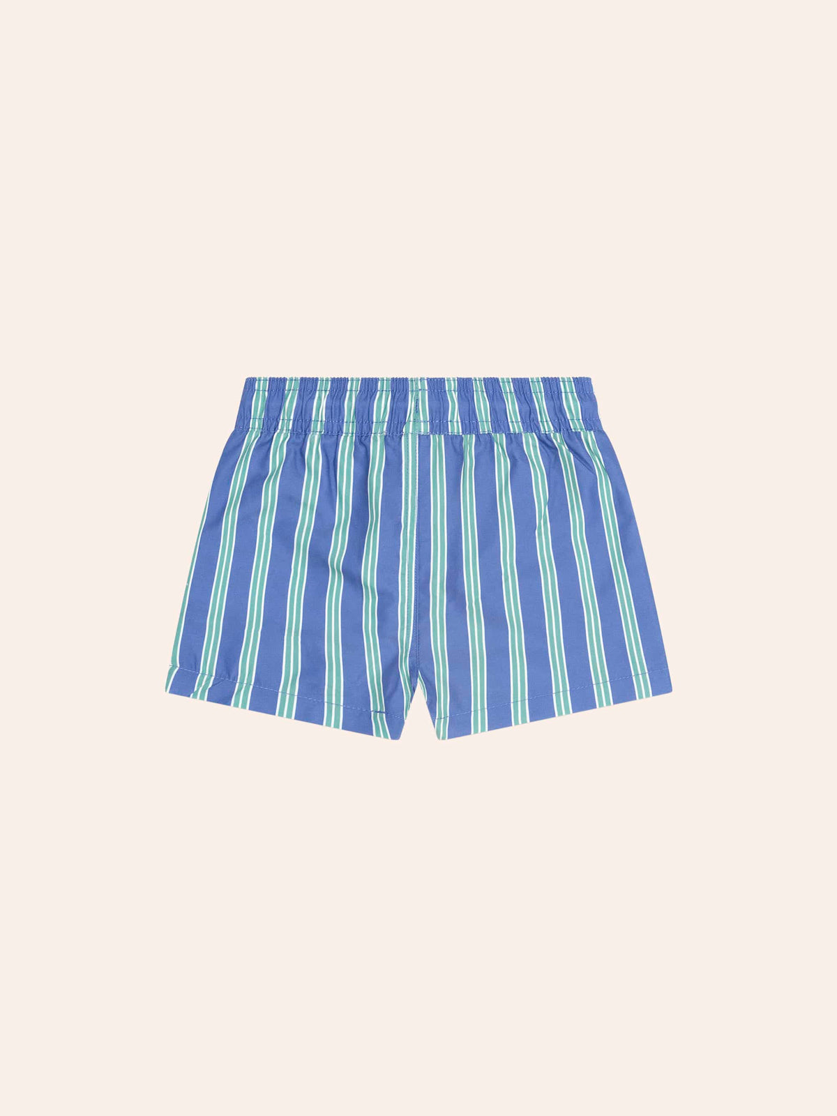HUXBABY Tropical Vacay Stripe Boardshort in COBALT/GREEN