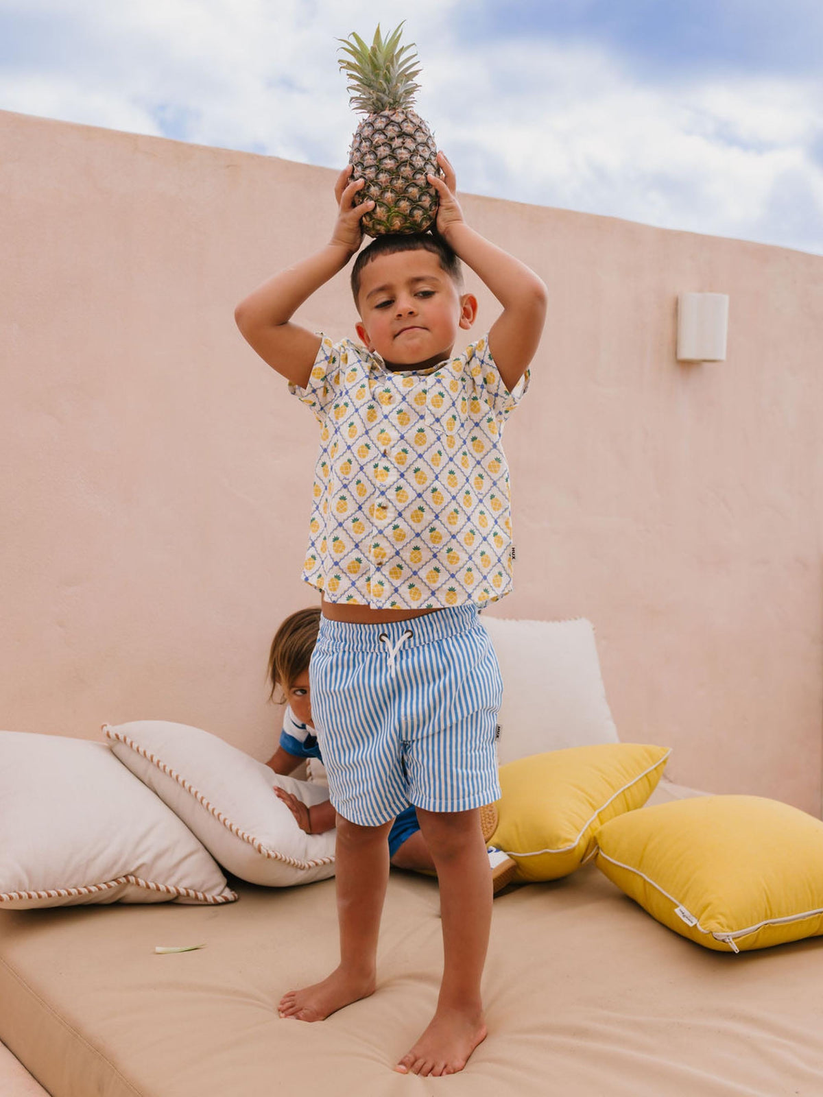 HUXBABY Pineapple Tile S/Slv Shirt in Single
