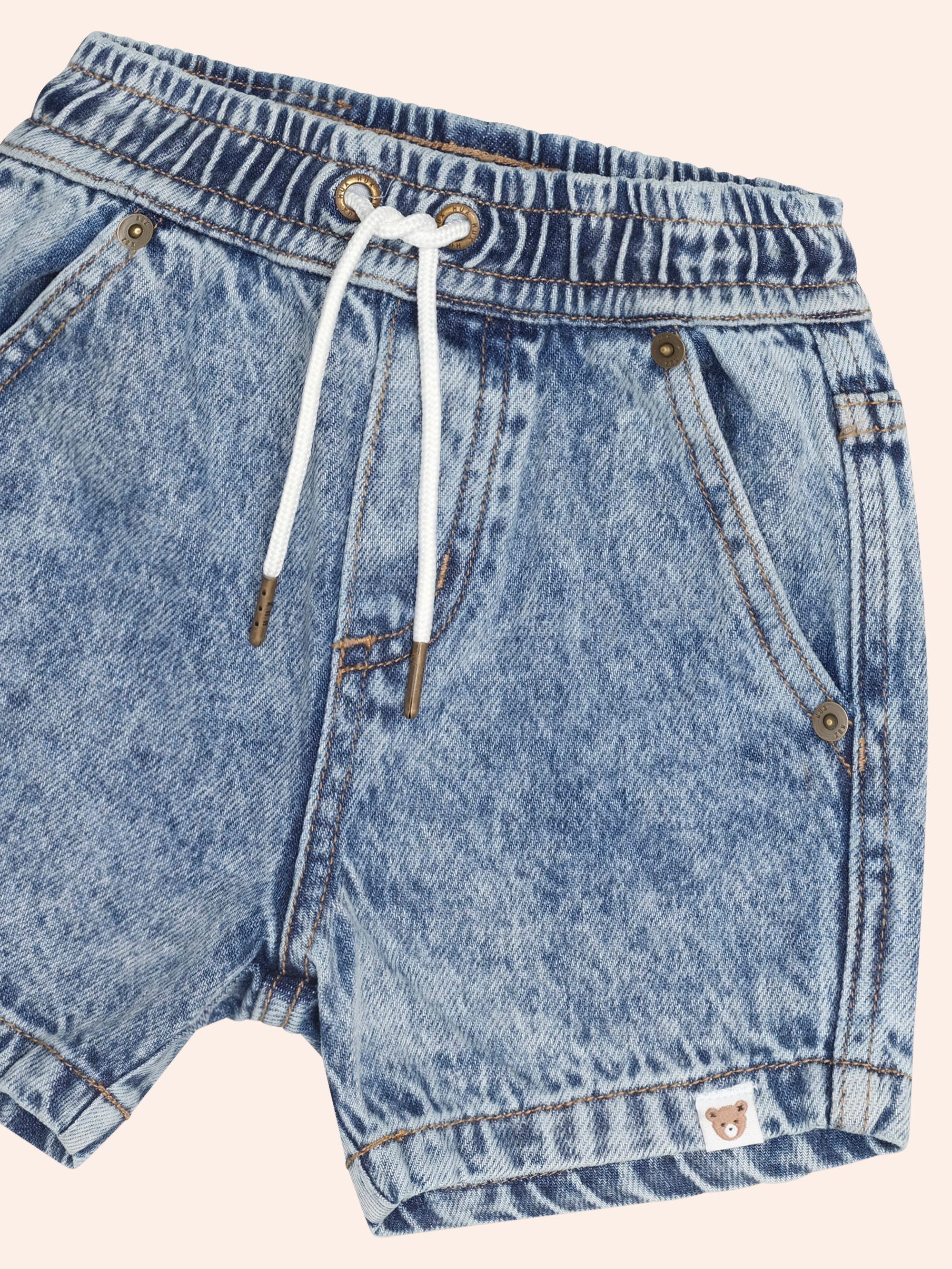 HUXBABY DREAMY DENIM SHORT in DENIM
