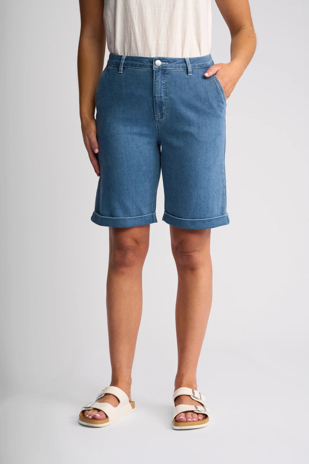 Vassalli Havana Short - Blue Hue Denim in Blue Hue Denim