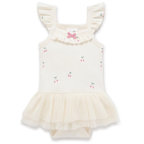 Aster & Oak - Cherry Tutu Singlet Onesie
