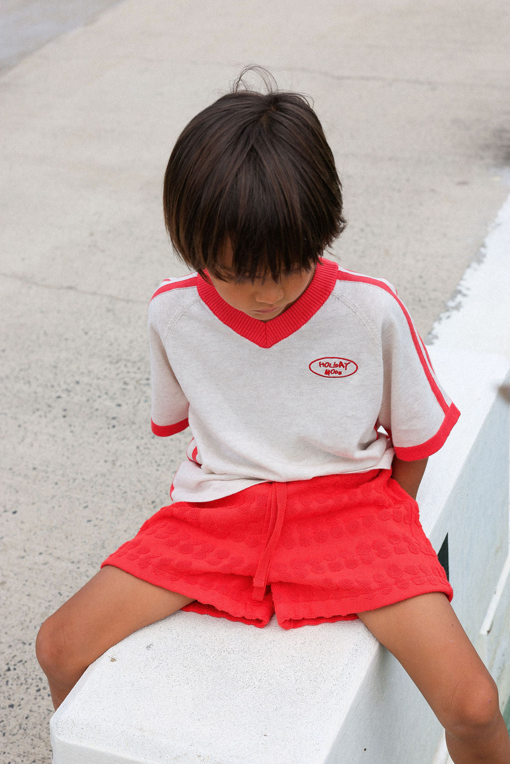 Grown Bubble Terry Towelling Shorts - Fiesta in Single