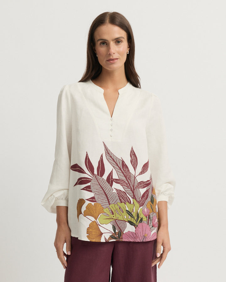 Yarra Trail Botanical Blouse in BOTANICAL PRINT