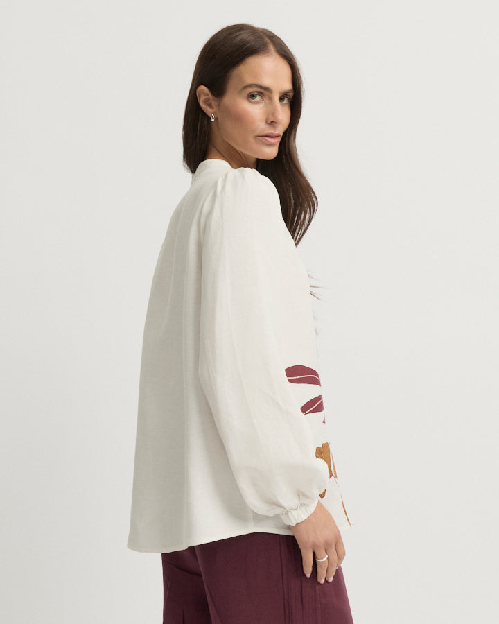 Yarra Trail Botanical Blouse in BOTANICAL PRINT
