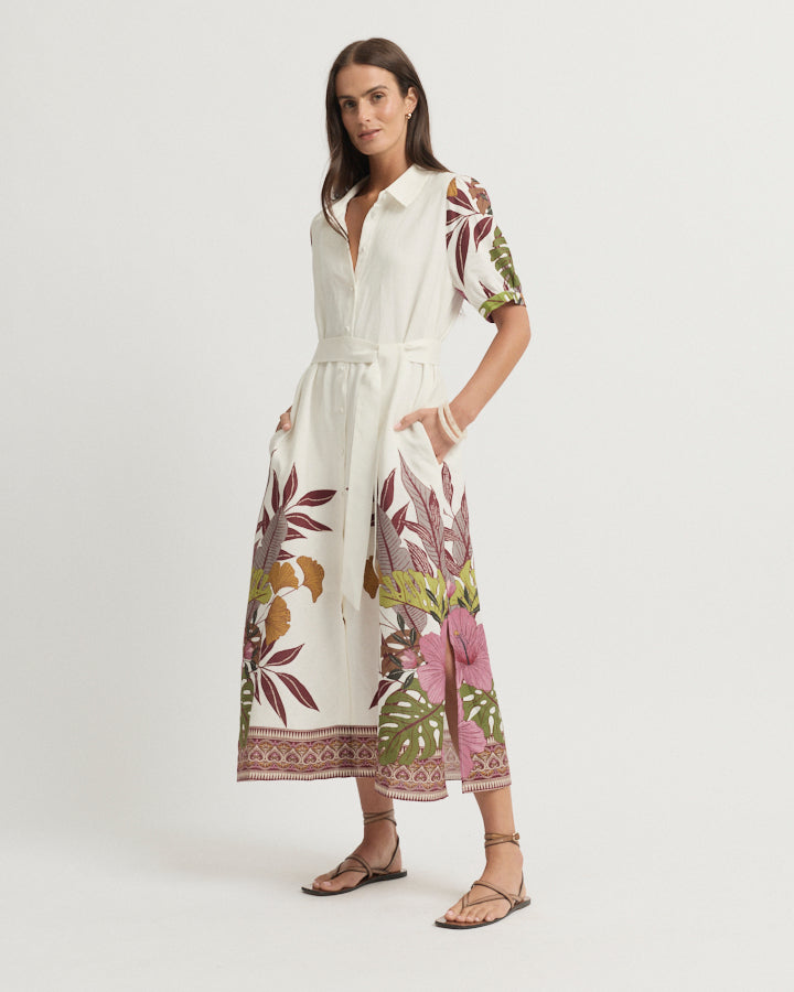 Yarra Trail Botanical Dress in BOTANICAL PRINT