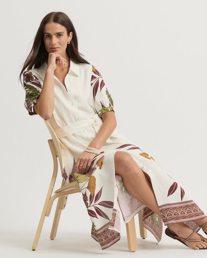 Yarra Trail Botanical Dress in BOTANICAL PRINT