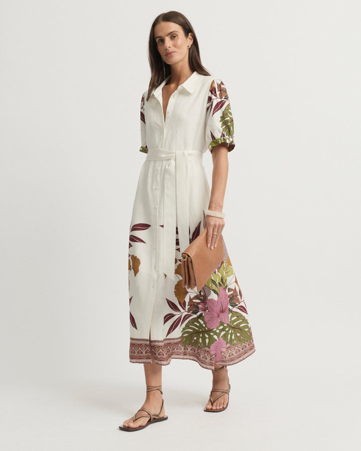 Yarra Trail Botanical Dress in BOTANICAL PRINT