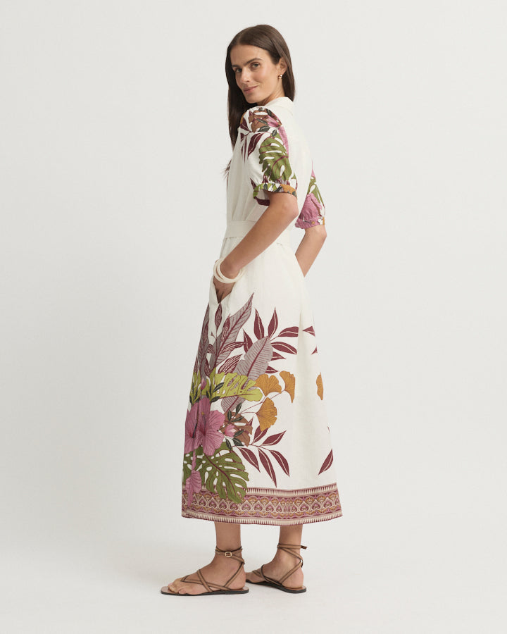 Yarra Trail Botanical Dress in BOTANICAL PRINT