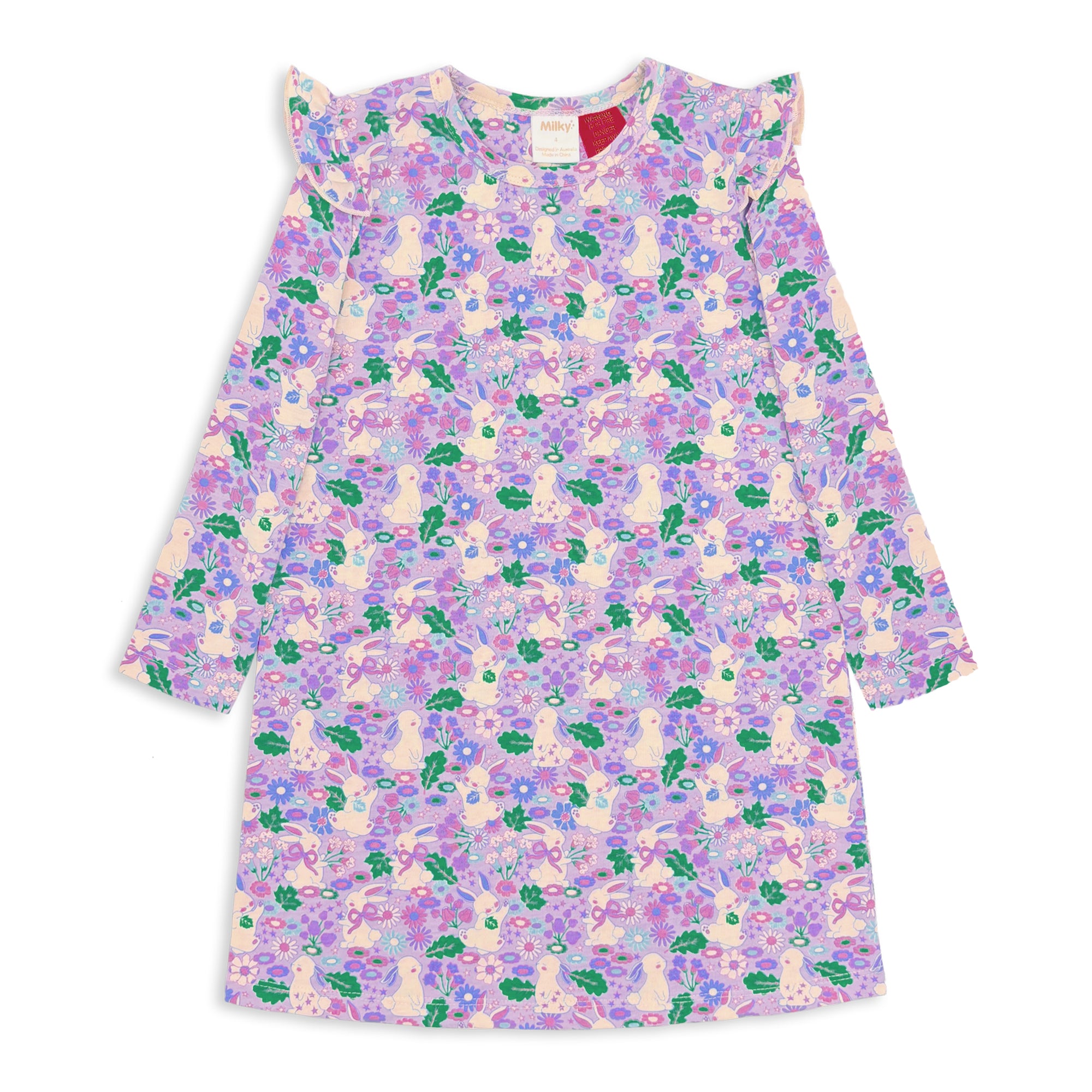 Milky Clothing Bunny & The Blossoms Nightie in Soft Lilac