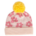 Acorn - Flower Power Merino Beanie Pink