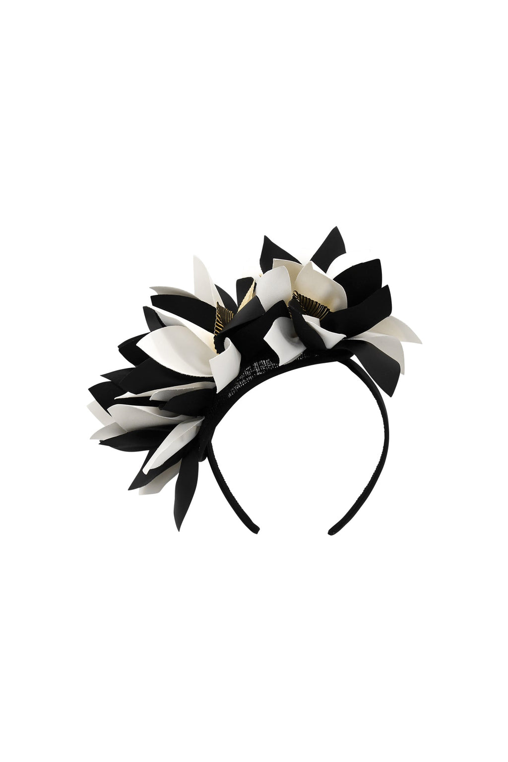 Morgan & Taylor Devon Headpiece in Black and White in black