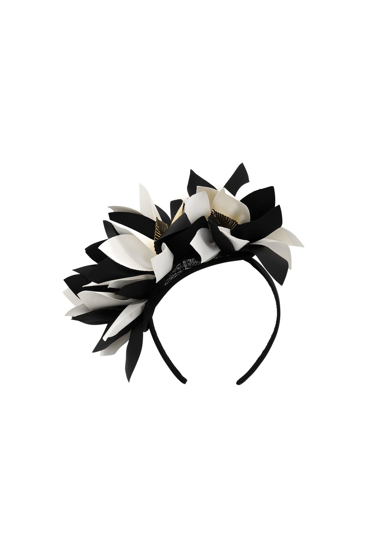 Morgan & Taylor Devon Headpiece in Black and White in black