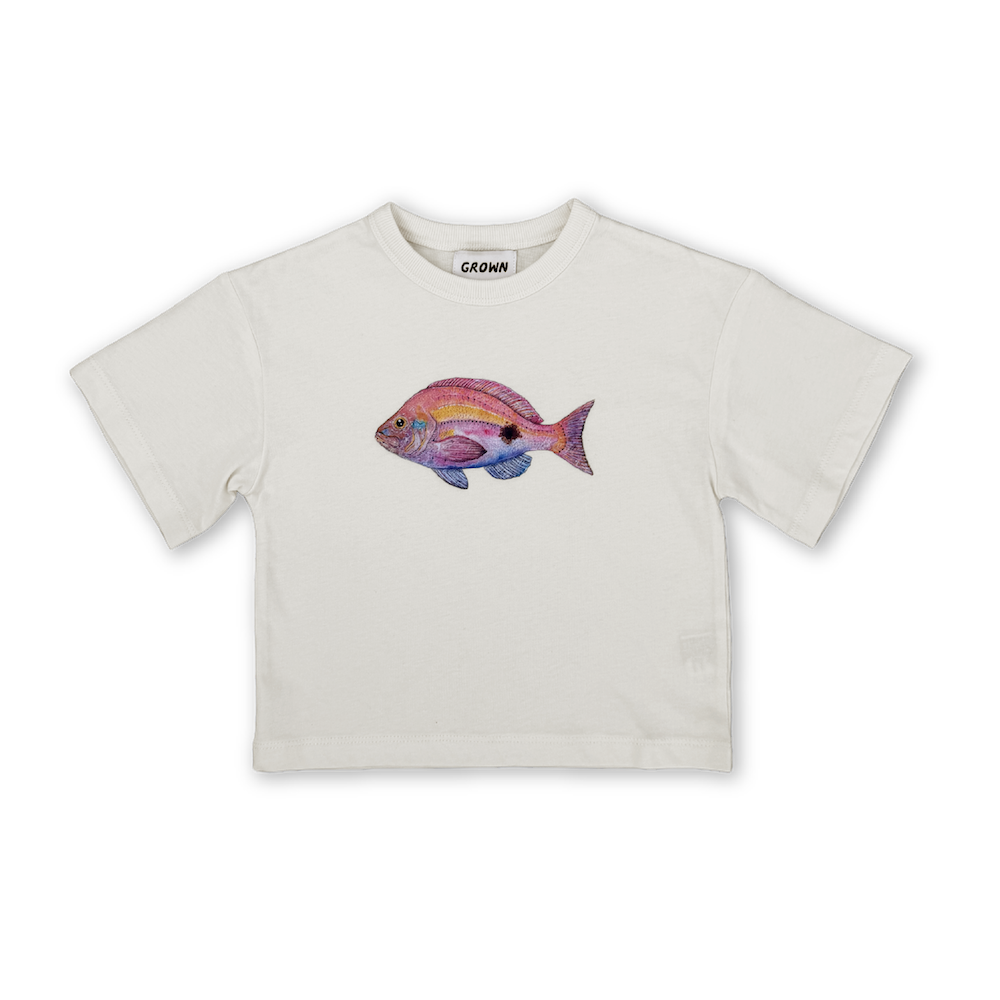 Grown Perch Fish Tee - Cream in Single