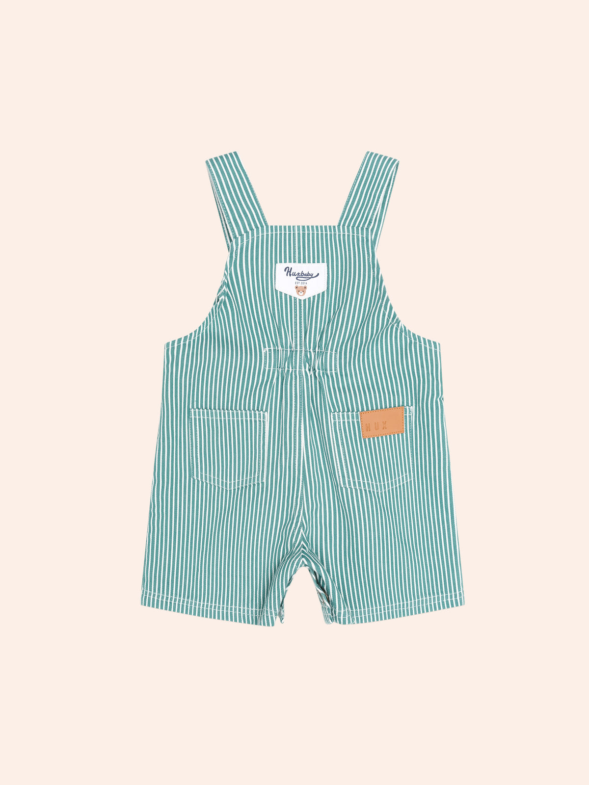 HUXBABY MISTLETOE STRIPE SHORTALL in MISTLETOE