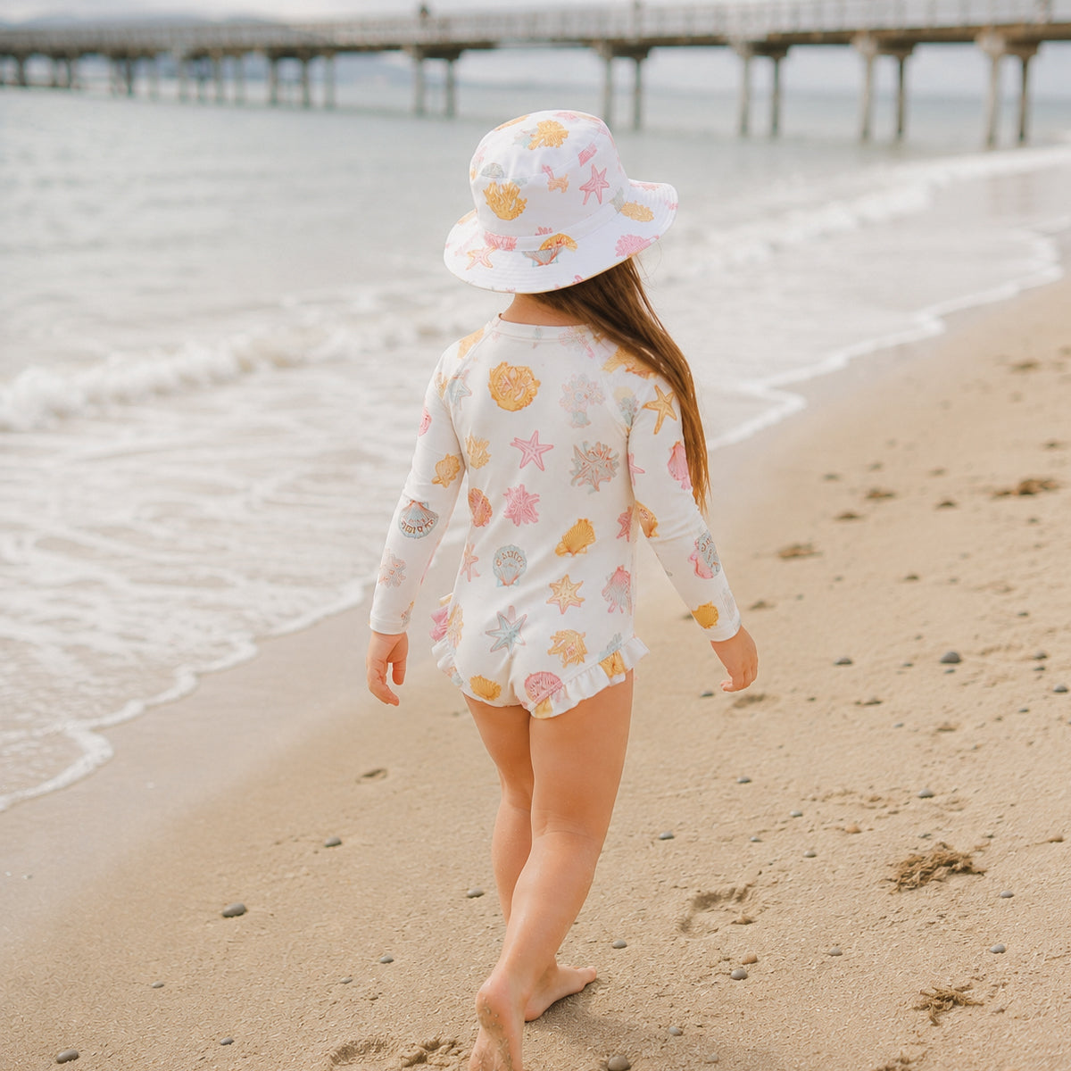 Crywolf LONG SLEEVE SWIMSUIT Shell in Single