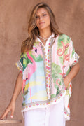 LA SOFIA VLST610 (251020) - SOLE BUTTON UP SHIRT -  FLAMINGO BAY in Flamingo Bay