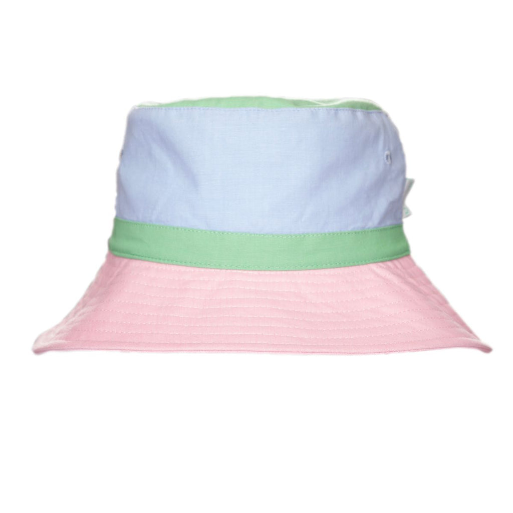 Acorn Kids Pink Colour Block Wide Brim Bucket Hat in Pink