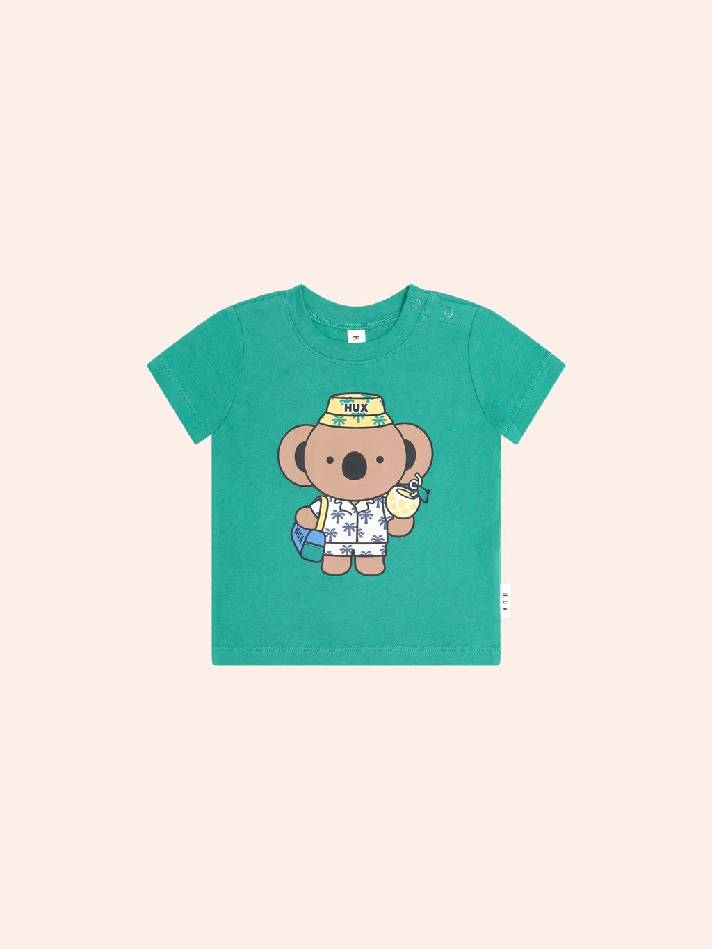 HUXBABY Vacay Kel Tee in VINTAGE GREEN