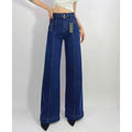 Country Denim - Stretchy Wide Leg Denim w/belt- INDIGO