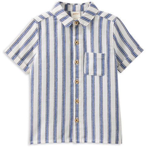 Milky - Stripe Linen Shirt (MS25)