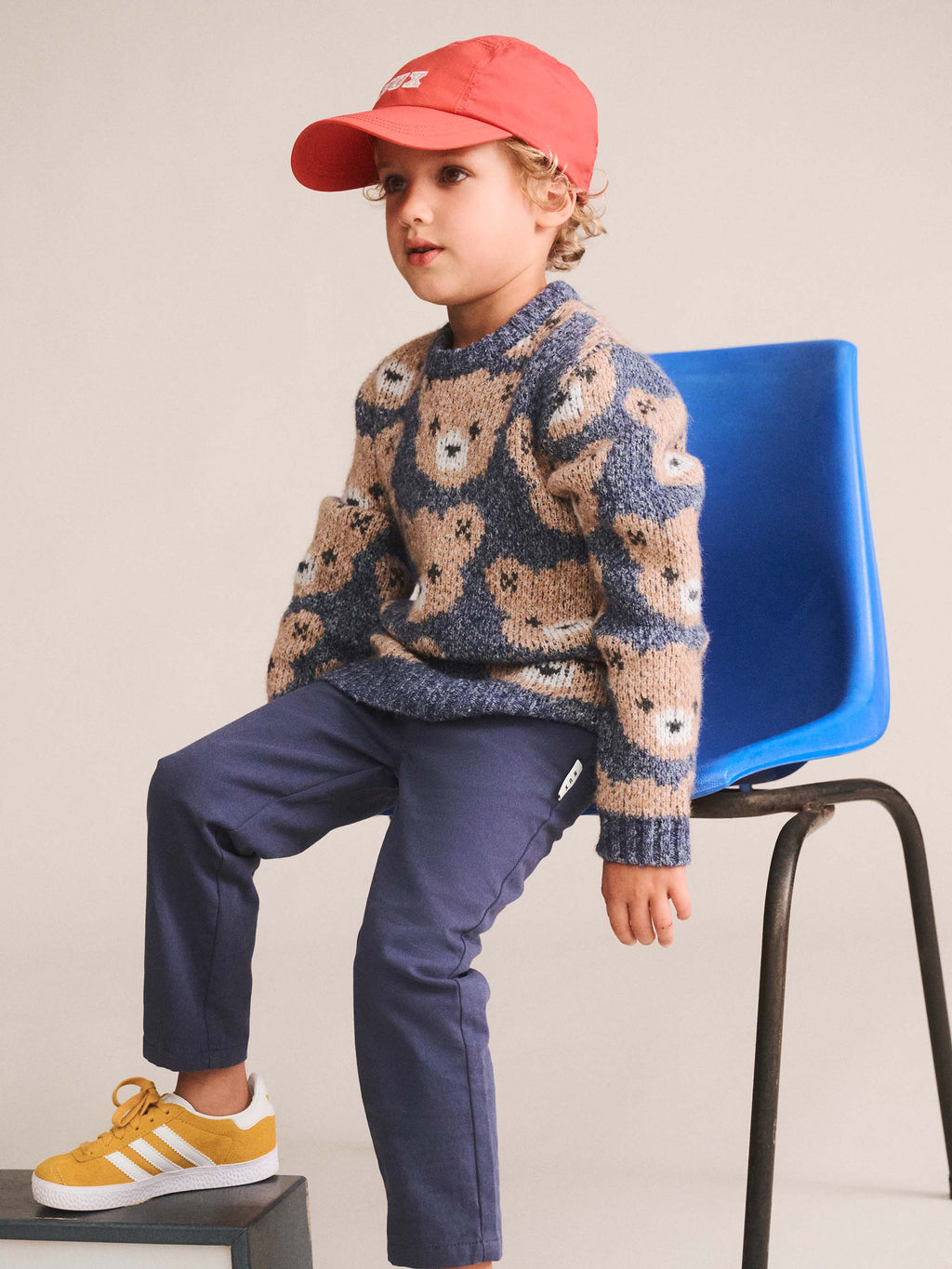 HUXBABY RACER RED EMB HAT in RACER RED