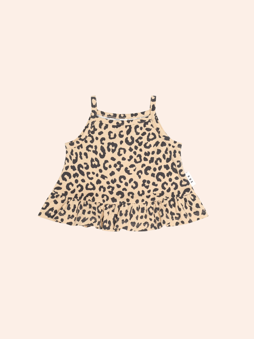 HUXBABY LEOPARD PEPLUM TANK TOP in ANIMAL